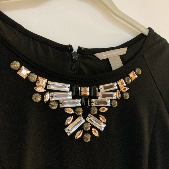 BANANA REPUBLIC womans black mini dress, size 4 - Picture 3 of 8